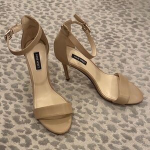 Nine West Beige Ankle Strap Heels